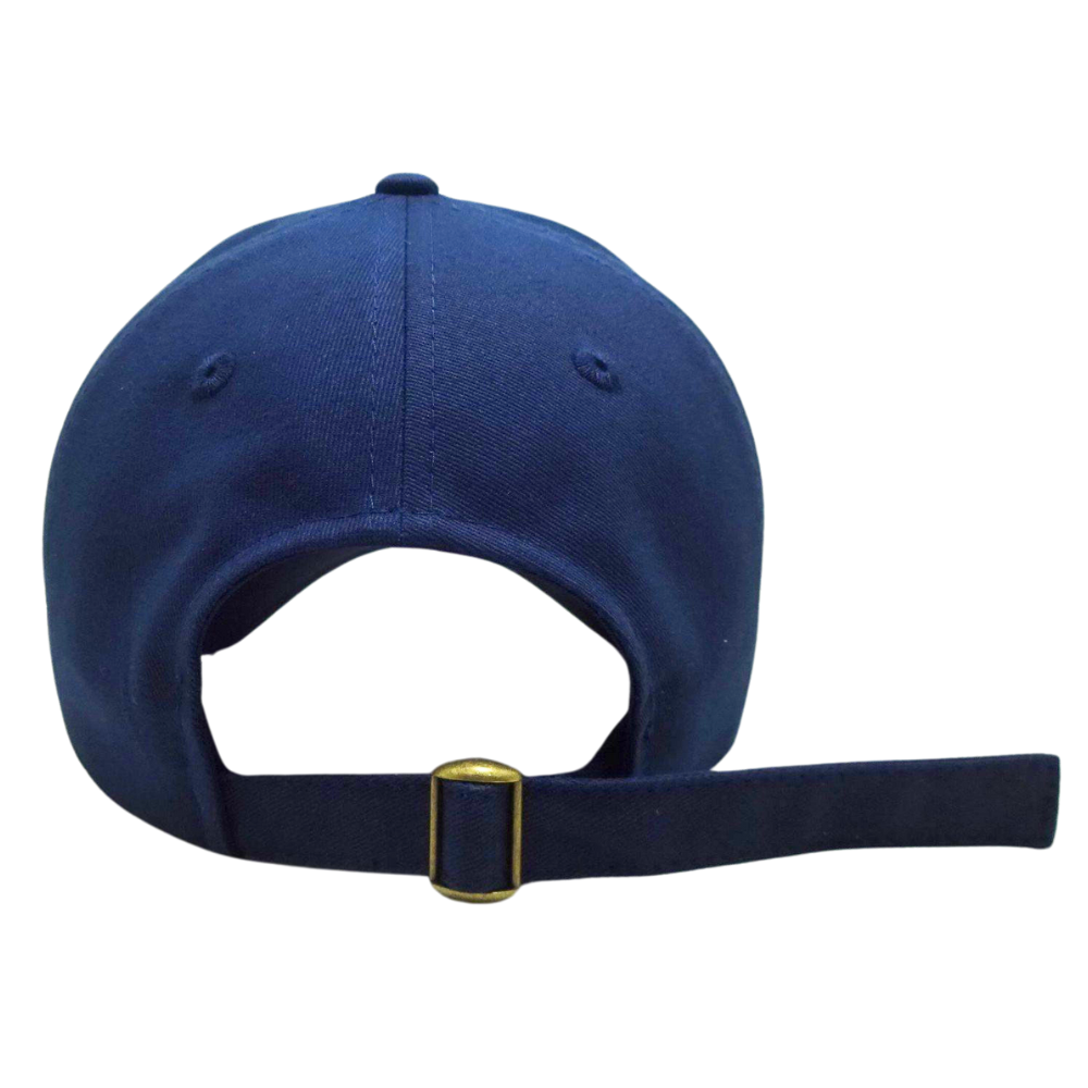 6 Panel Blue Baseball Cap Adjustable Mental Buckle Structured Curved Brim Sun Hat for Casual Wear for Men Women High Quality OEM 7