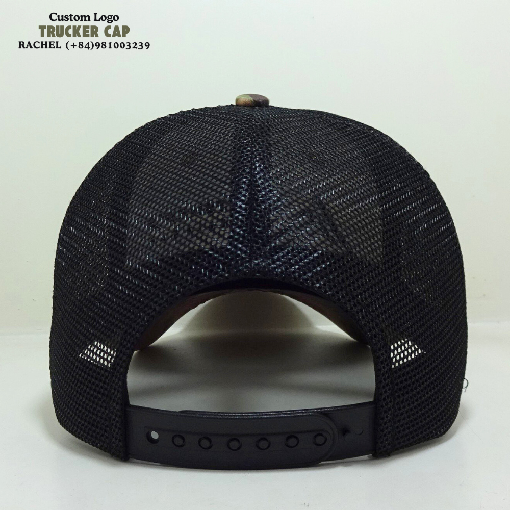 6 Panel Camouflage Trucker Hats Gorras Structured Caps 3D Embroidered Logo Curved Brim Adjustable Snapback For Hunting Fishing 6