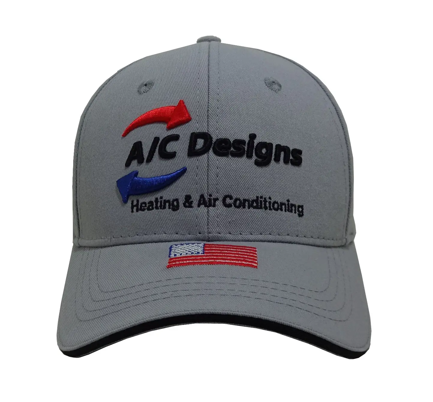6-Panel Curved Brim 2D/3D Embroidery High Quality Grey Color Low Profile Custom Logo Sporty Outdoor Style Baseball Caps 1