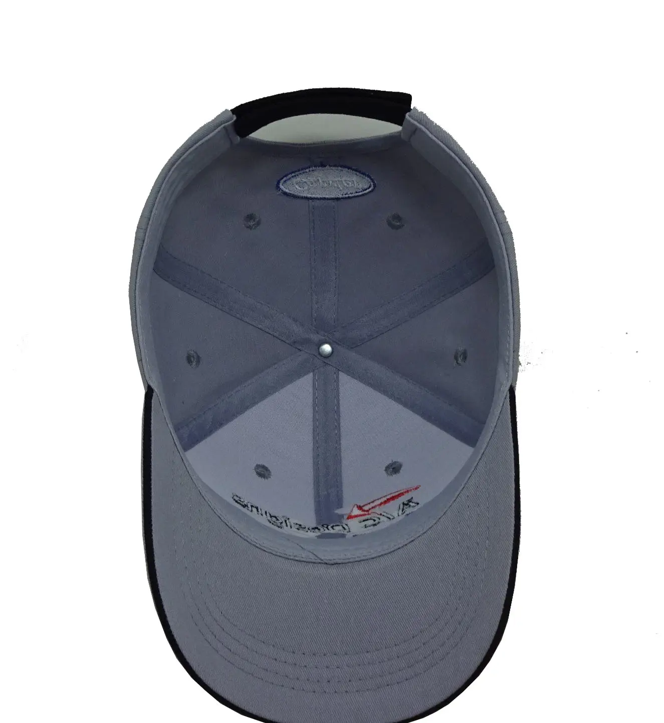 6-Panel Curved Brim 2D/3D Embroidery High Quality Grey Color Low Profile Custom Logo Sporty Outdoor Style Baseball Caps 6