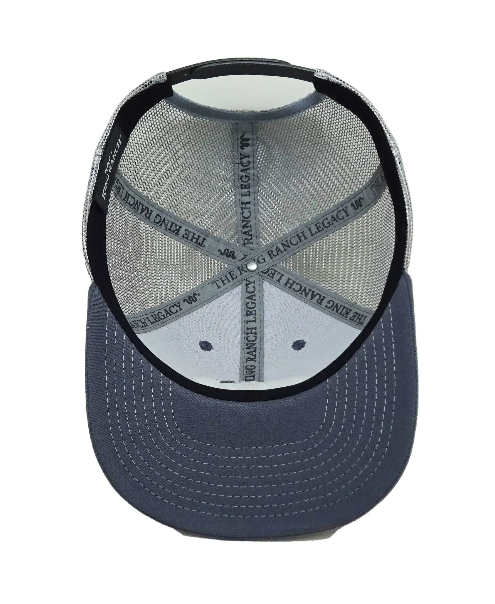 6-Panel Curved Brim High Quality Grey Color Medium Profile 65% Cotton and 35% Polyester Trucker Hat for Men in Vietnam  Factory 5