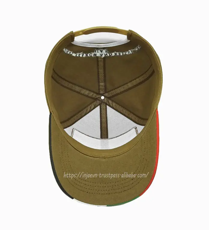6-Panel Curved Brim High Quality Khaki Color Low Profile 65% Cotton and 35% Polyester Fabric Baseball Cap from Vietnam Supplier 6