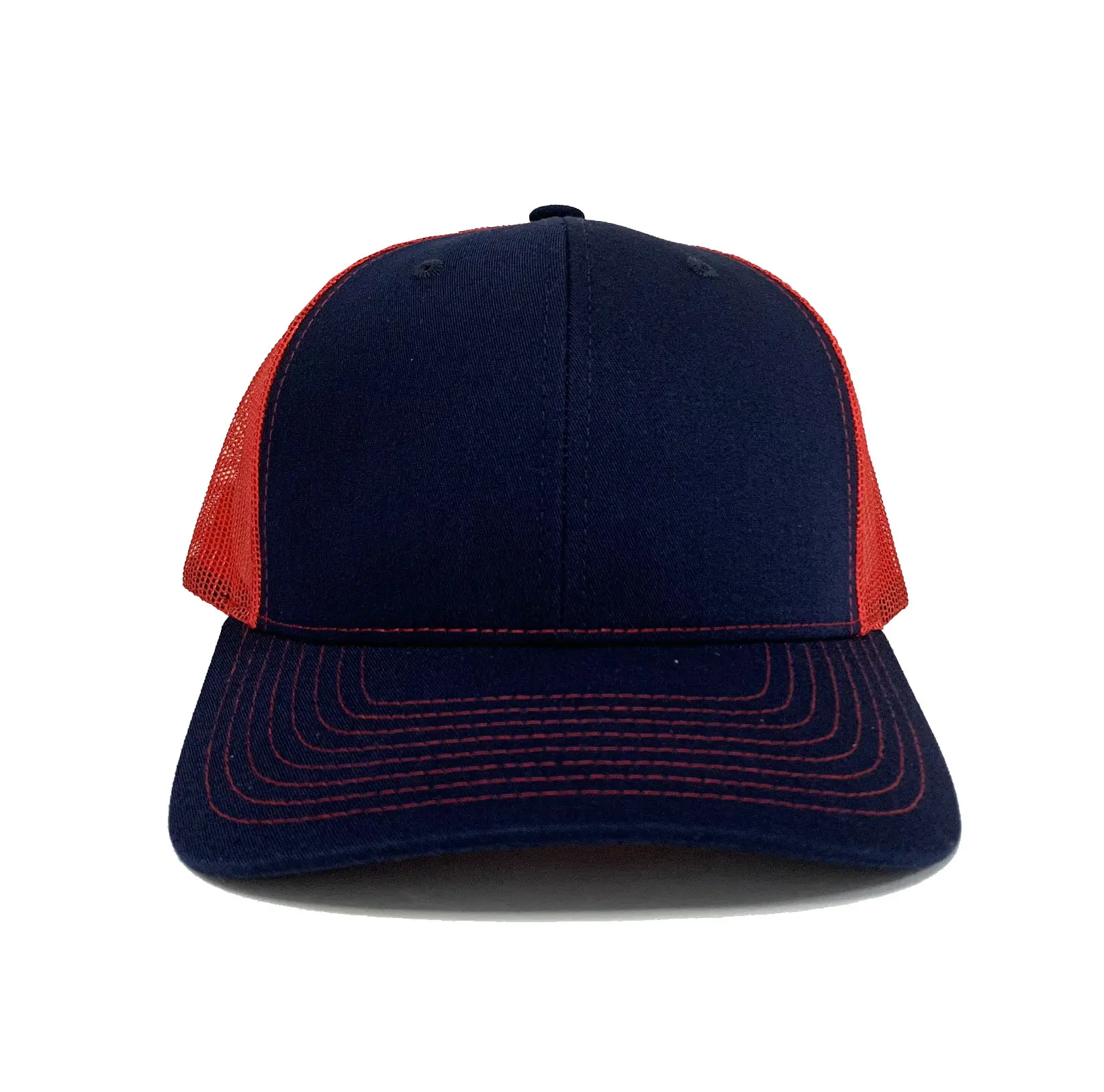 6-Panel Curved Brim High Quality Medium Profile Cotton and Mesh Fabric Trucker Hat for Men From Vietnam Supplier 1