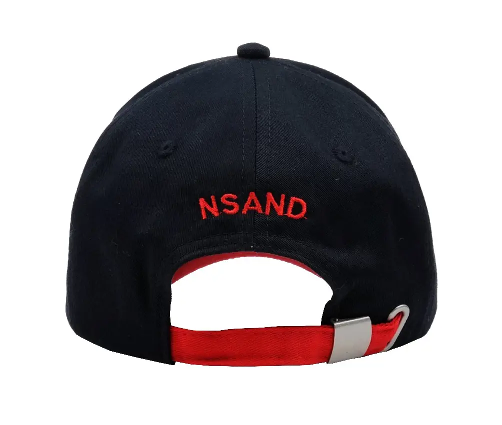 6 Panel High Quality Cotton Baseball Cap with Custom Logo Black and Red Color Sports Cap for All Seasons Baseball Cap 5
