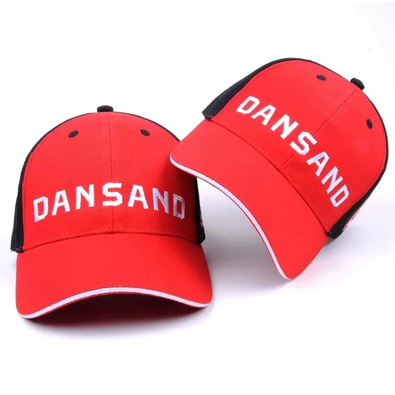 6 Panel High Quality Cotton Baseball Cap with Custom Logo Black and Red Color Sports Cap for All Seasons Baseball Cap 1