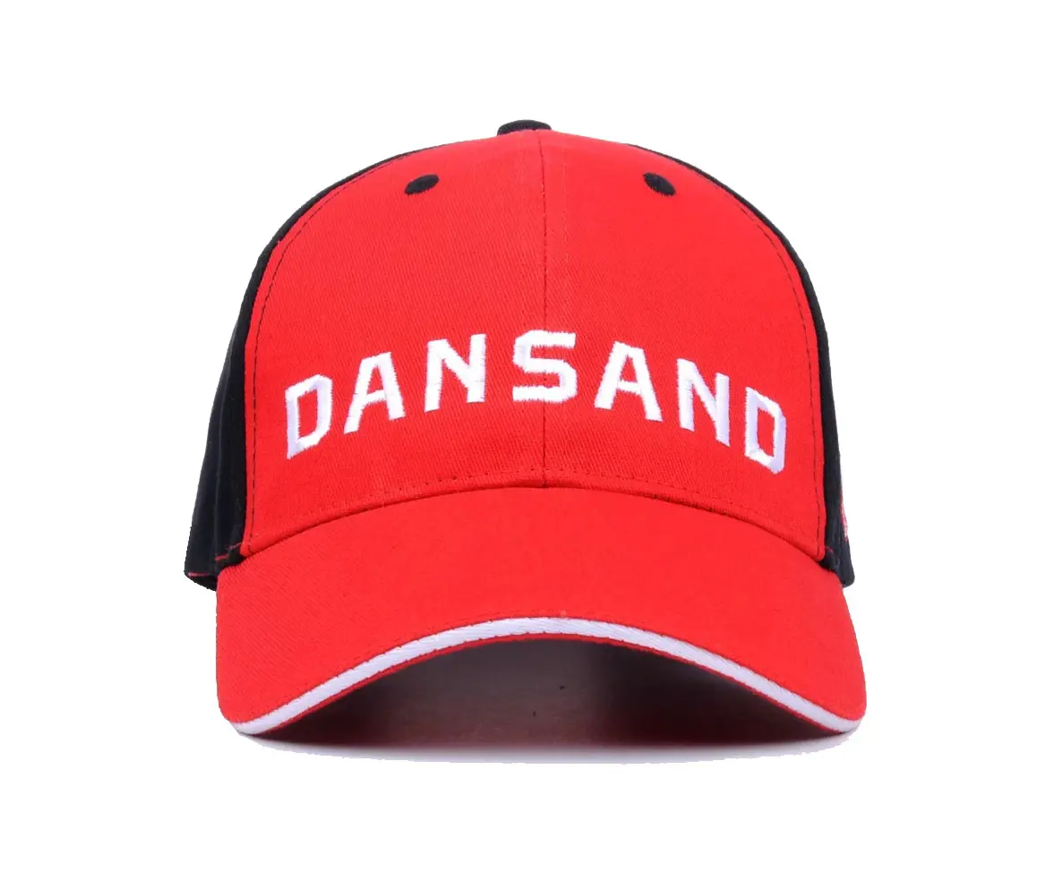 6 Panel High Quality Cotton Baseball Cap with Custom Logo Black and Red Color Sports Cap for All Seasons Baseball Cap 2