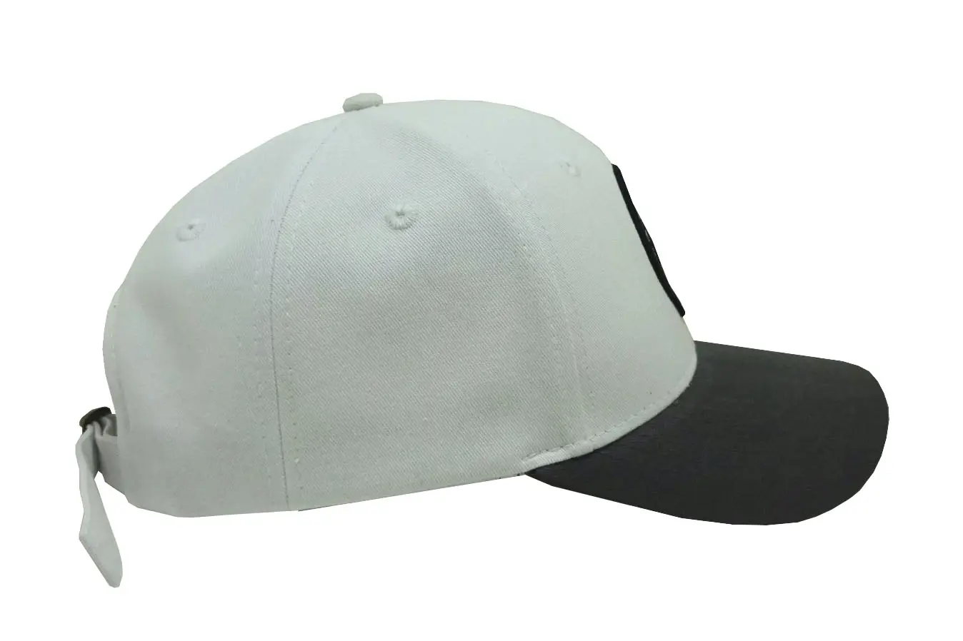 6-Panel Mix White/Grey Color Adjustable Curved Brim High Quality Low Profile 65% Cotton and 35% Polyester Fabric Baseball Cap 4