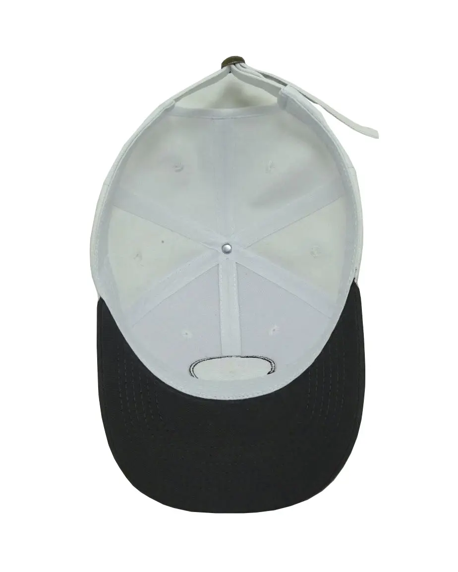 6-Panel Mix White/Grey Color Adjustable Curved Brim High Quality Low Profile 65% Cotton and 35% Polyester Fabric Baseball Cap 6
