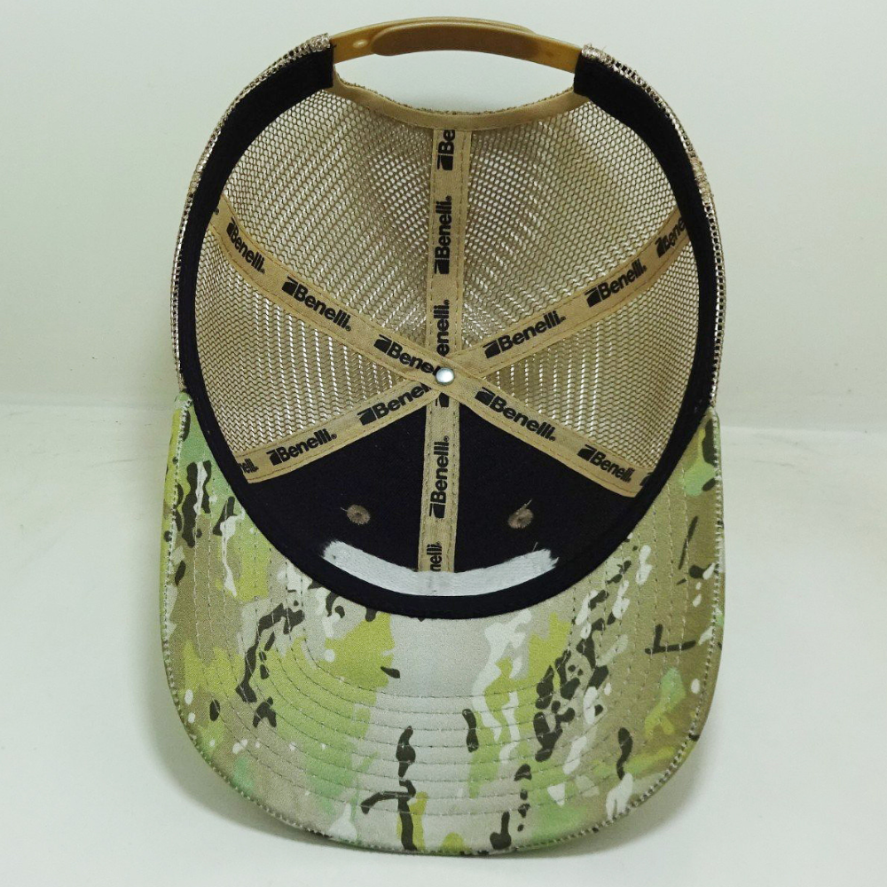6 Panel Rubber/Silicone Logo Patches Trucker Hats Camouflage Printed Inner Tapes Slightly Curved Brim Fishing Unisex Vietnam OEM 5