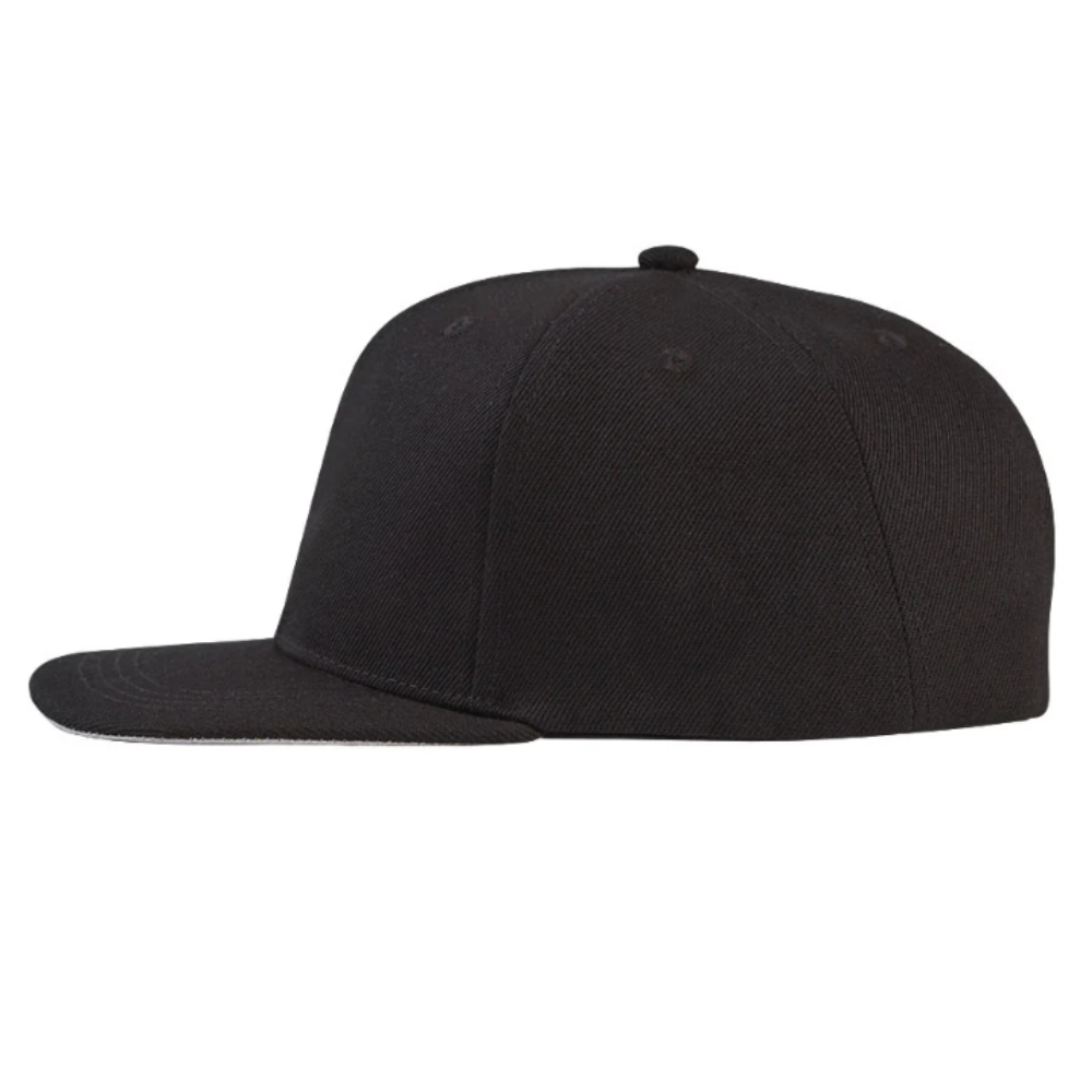 6 Panel Snapback Embroidery Cow Horn Logo High Profile Flat Brim Structured Caps Adjustable Single Row Snapback Brand Promotions 5