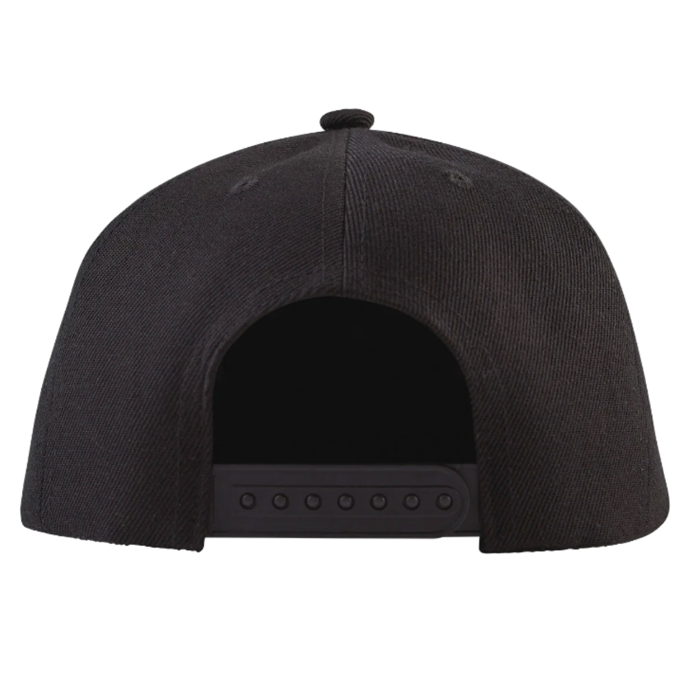 6 Panel Snapback Embroidery Cow Horn Logo High Profile Flat Brim Structured Caps Adjustable Single Row Snapback Brand Promotions 7