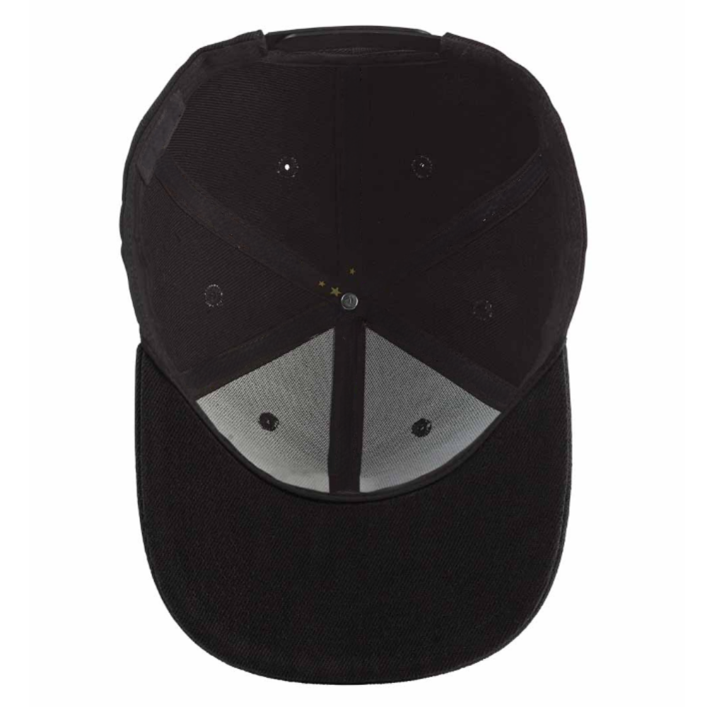 6 Panel Snapback Embroidery Cow Horn Logo High Profile Flat Brim Structured Caps Adjustable Single Row Snapback Brand Promotions 6