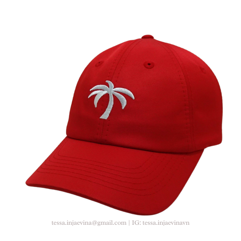 6-Panel Unstructured Baseball Caps with Custom Embroidery Logo Metal Buckle Closure Freestyle Vietnam OEM Hat Supplier L01