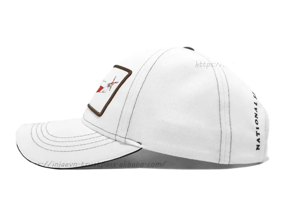 6 Panels Woven Patch logo Polyester Spandex Baseball Cap from Vietnam Supplier Hats For Business Sport Dad Caps 3
