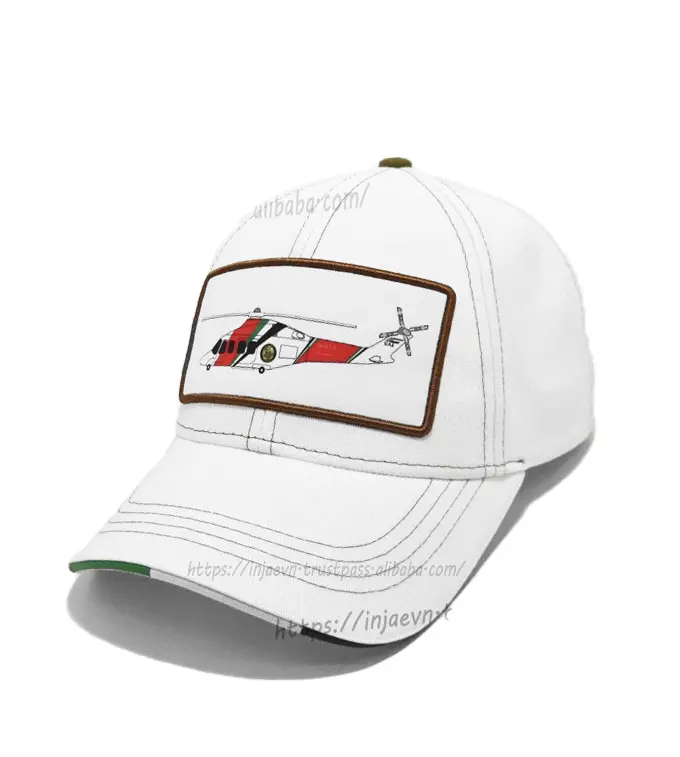 6 Panels Woven Patch logo Polyester Spandex Baseball Cap from Vietnam Supplier Hats For Business Sport Dad Caps 2