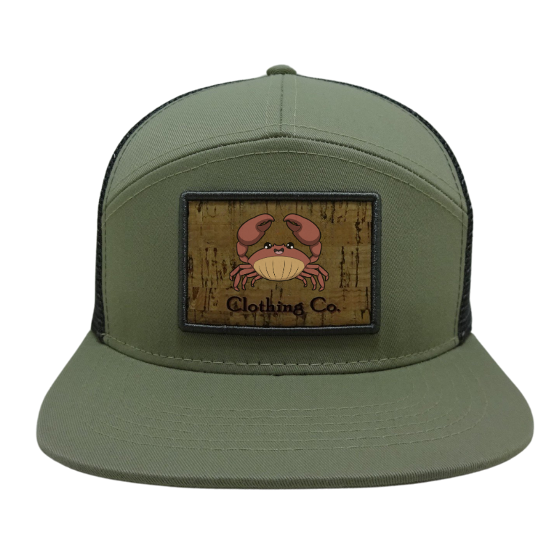 7 Panel High Profile Struvtured Snapback Caps Leather Patch with Custom Logo Mesh Back Trucker Hats Vietnam OEM Supplier L01 2