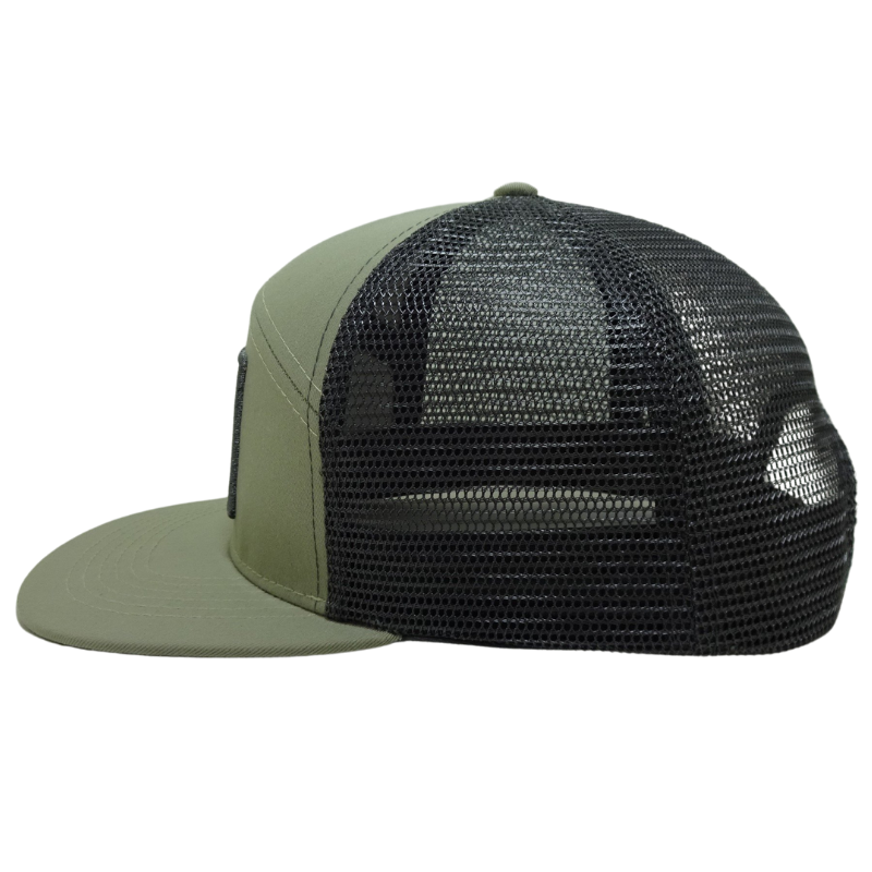 7 Panel High Profile Struvtured Snapback Caps Leather Patch with Custom Logo Mesh Back Trucker Hats Vietnam OEM Supplier L01 6