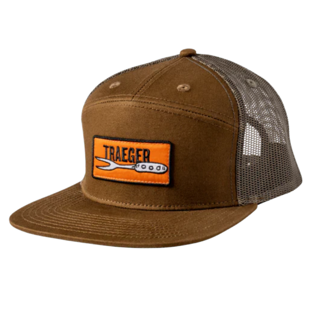 7 Panel Trucker Hat Embroidered Patches Gorras Caps Breathable Mesh Adjustable Plastic Single Row Buckle Snapback Closure Unisex 3