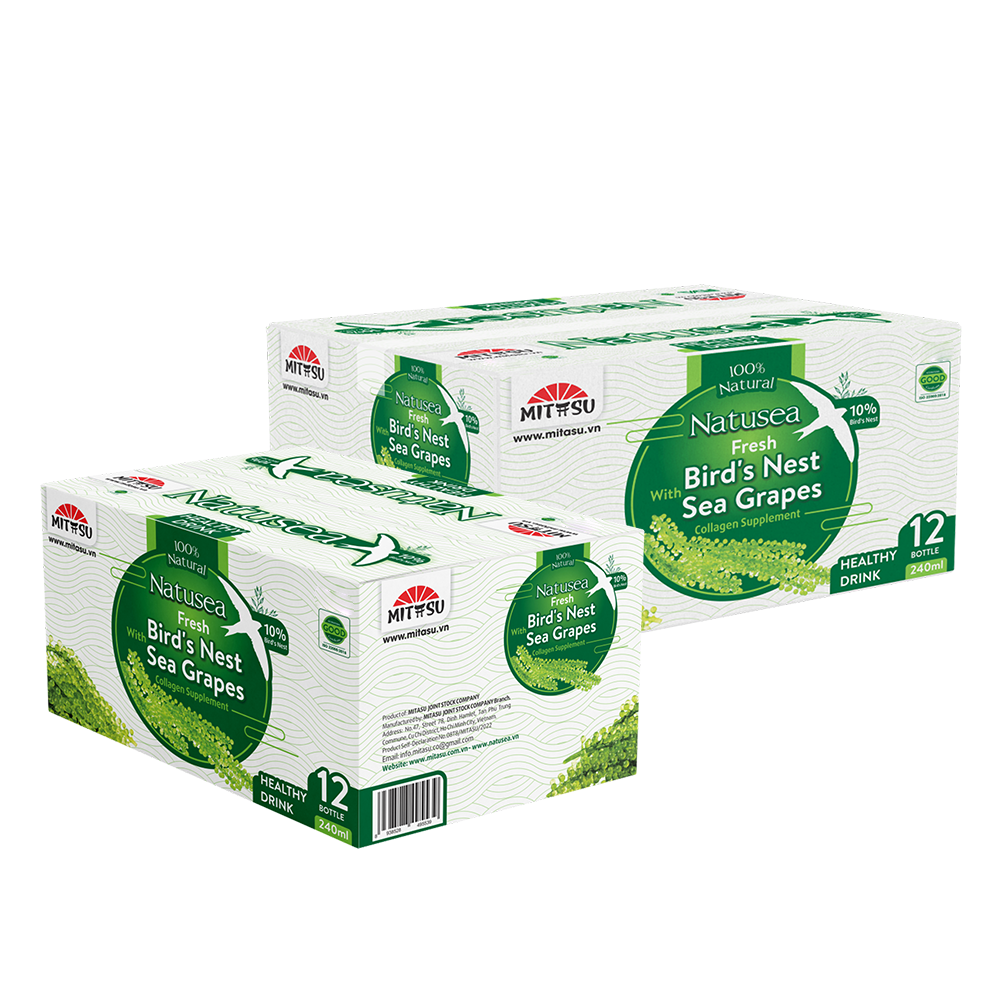 Fresh Bird'S Nest With Sea Grapes Professional Team Collagen Supplement Low-Fat Mitasu Jsc Carton Box From Vietnam Manufacturer