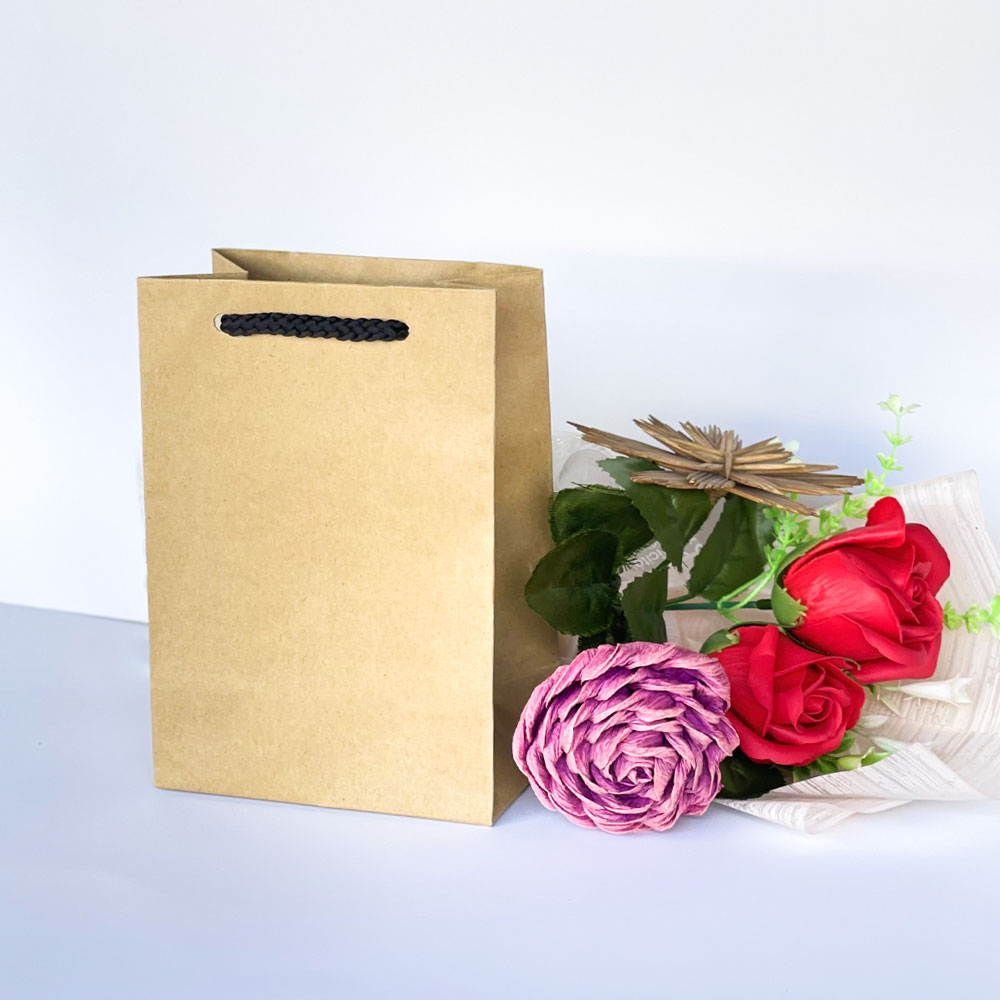 Kraft Paper Bag Hot Selling Eco-Friendly Shopping Accessories Brown Kraft Paper Customized Logo Made In Vietnam Manufacturer