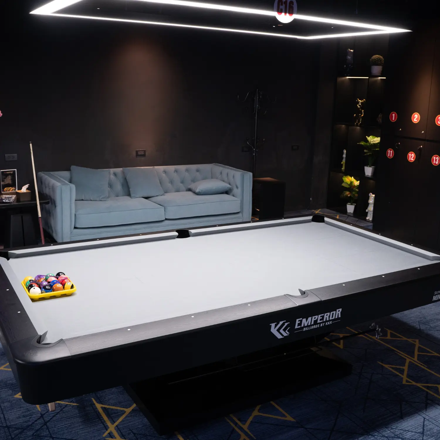 9ft Luxury Pool Table with Modern Design for Clubs and Game Centers Features Ball Return 6