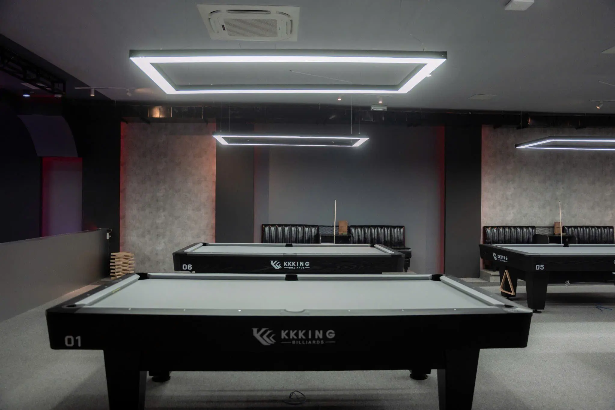 9ft Professional Slate Pool Table with Complete Billiard Accessories and Built In Ball Return 5