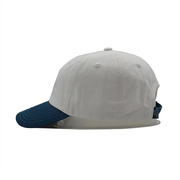 Adjustable 2D Embroidery 6-Panel Curved Brim High Quality Mix Color Low Profile 65% Cotton and 35% Polyester Fabric Baseball Cap 4