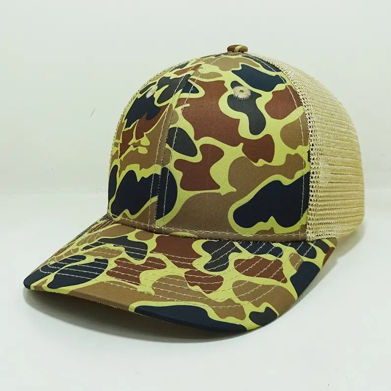 Adjustable Camouflage Trucker Hat With Mesh Back Custom Design Logo Vietnam Made Caps For Men Women Outdoor Hunting Style L01 5