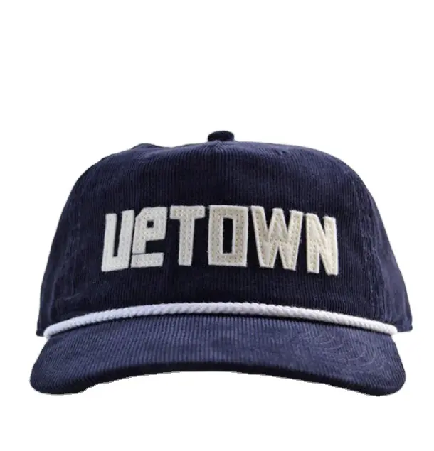 Adjustable Fit Corduroy Hat Custom Embroidered Text Vietnam Made Baseball Caps Rope Gorras For Men Women Outdoor Promotion L01