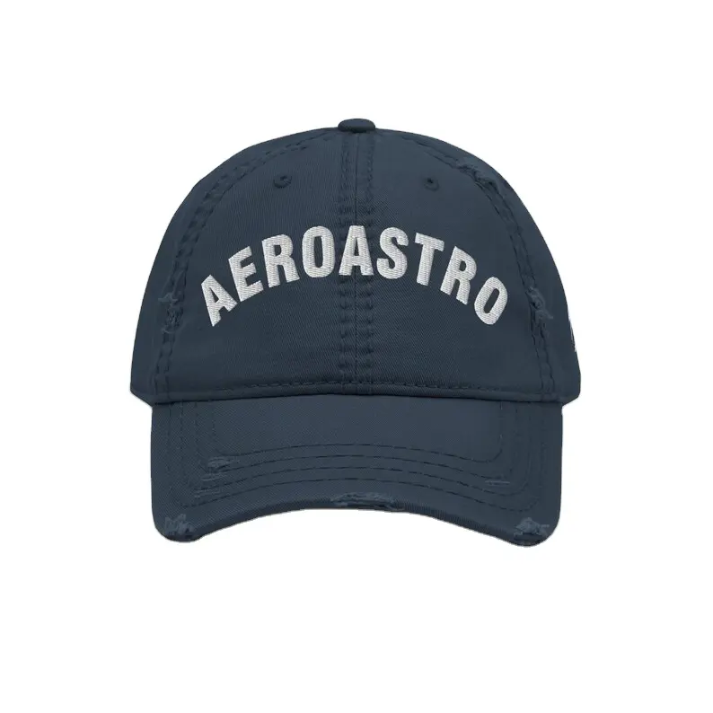 Aeroastro Baseball Cap Vintage Style For Men Distressed Embroidered Dad Hat Casual Adjustable Fit Gorras Streetwear Promotion L1