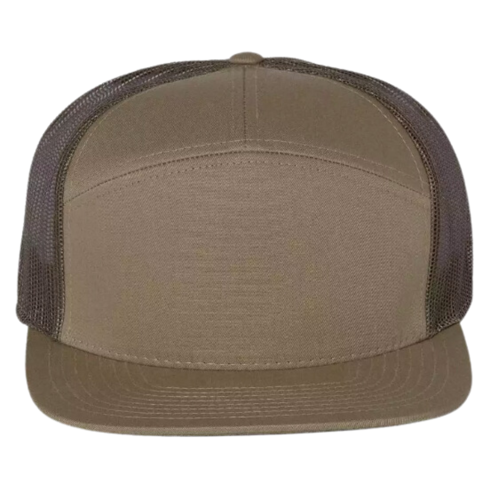 All 7 Panel Trucker Snapback Custom Your Brand Logo Breathable Mesh Adjustable Single Row Cap Buckle High Quality Wholesale OEM 2