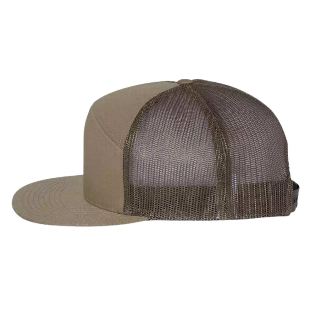 All 7 Panel Trucker Snapback Custom Your Brand Logo Breathable Mesh Adjustable Single Row Cap Buckle High Quality Wholesale OEM 3