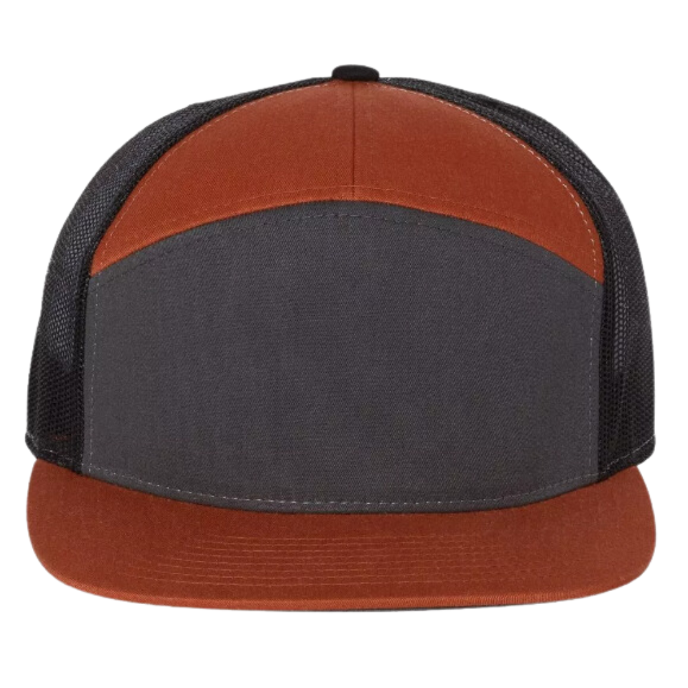 All 7 Panel Trucker Snapback Custom Your Brand Logo Breathable Mesh Adjustable Single Row Cap Buckle High Quality Wholesale OEM 6