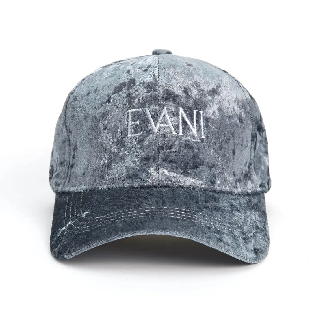 All Grey Velvet Baseball Cap Custom Logo Wholesale Sports Cap Curved Brim High Quality Adjustable Baseball Cap for Men Women 1