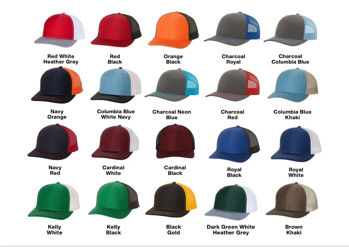 All Seasons Wholesale Products Trucker Hats 6-Panel Curved Brim High Quality Blue Color Mesh Gorras Snapback Cap Trucker Hats 5