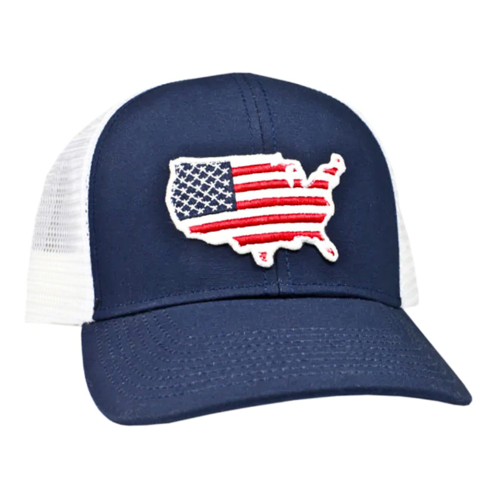 American Flag Map R 112 Trucker Hat 6 Panel Gorras Structured Cap Embroidery Logo Curved Brim Single Row Buckle Snapback OEM ODM 5