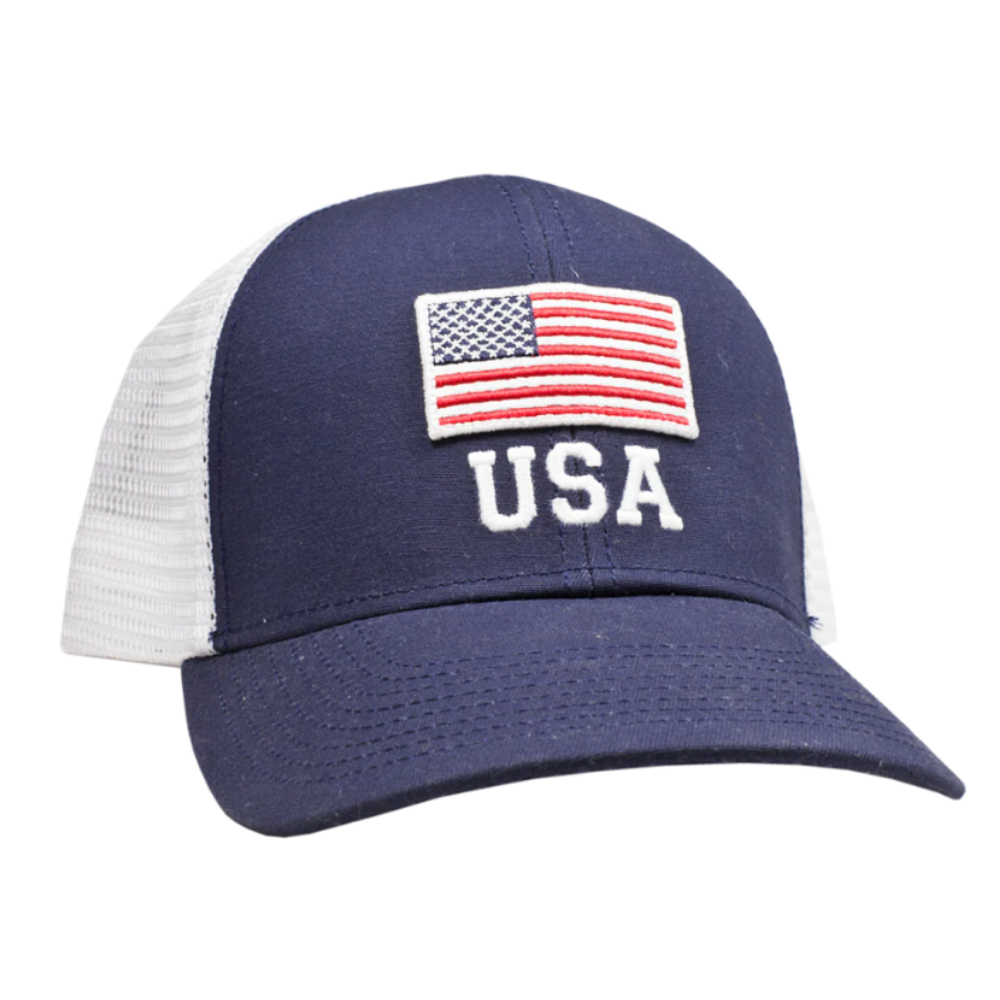 American Flag Map R 112 Trucker Hat 6 Panel Gorras Structured Cap Embroidery Logo Curved Brim Single Row Buckle Snapback OEM ODM 4