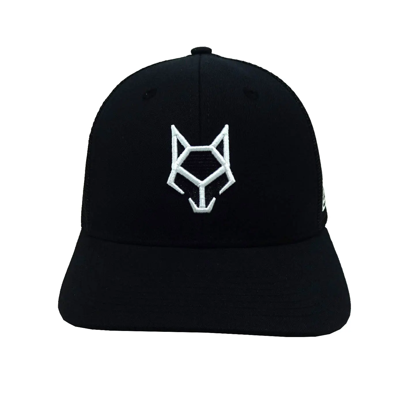 Animal 3D Embroidery 6-Panel Curved Brim High Quality Black Color Medium Profile Cotton and Mesh Fabric Trucker Hat 2