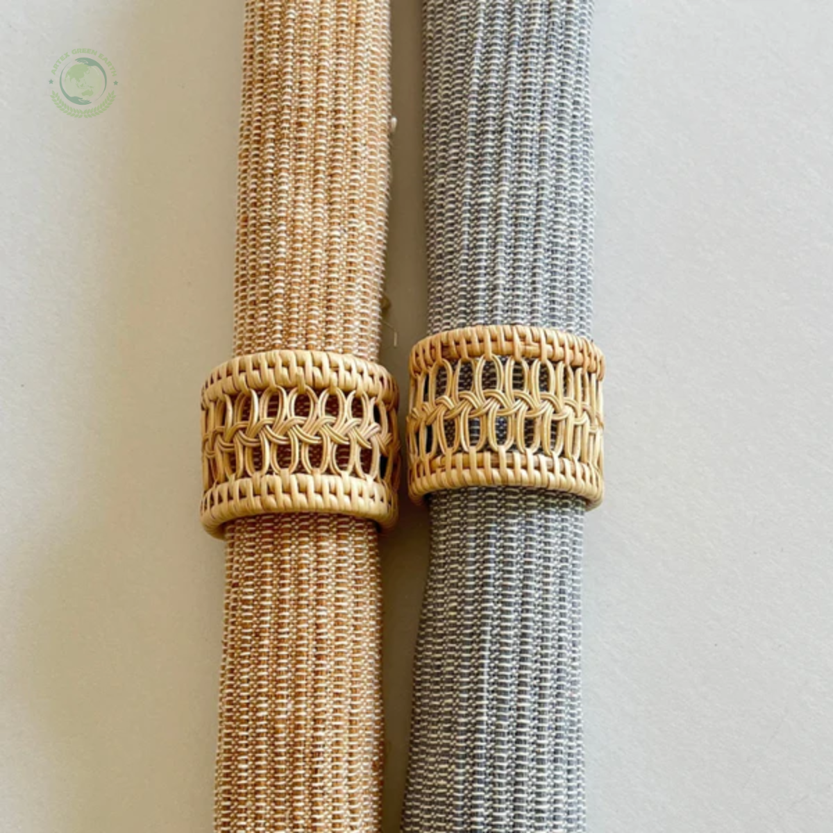 Artistic rattan napkin ring Made in Vietnam Eco-friendly material for home and tableware decoration Wholesale 2