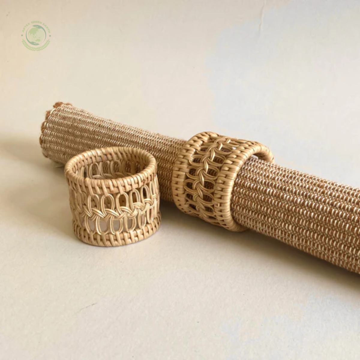 Artistic rattan napkin ring Made in Vietnam Eco-friendly material for home and tableware decoration Wholesale 6