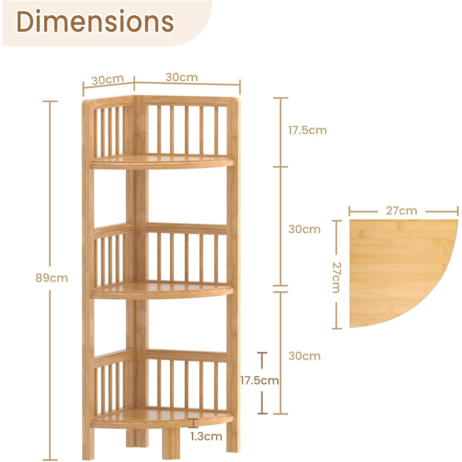 Bamboo Corner Shelves Free Standing Made In Vietnam Eco-friendly material used for Home decoration shelf  Wholesale 2