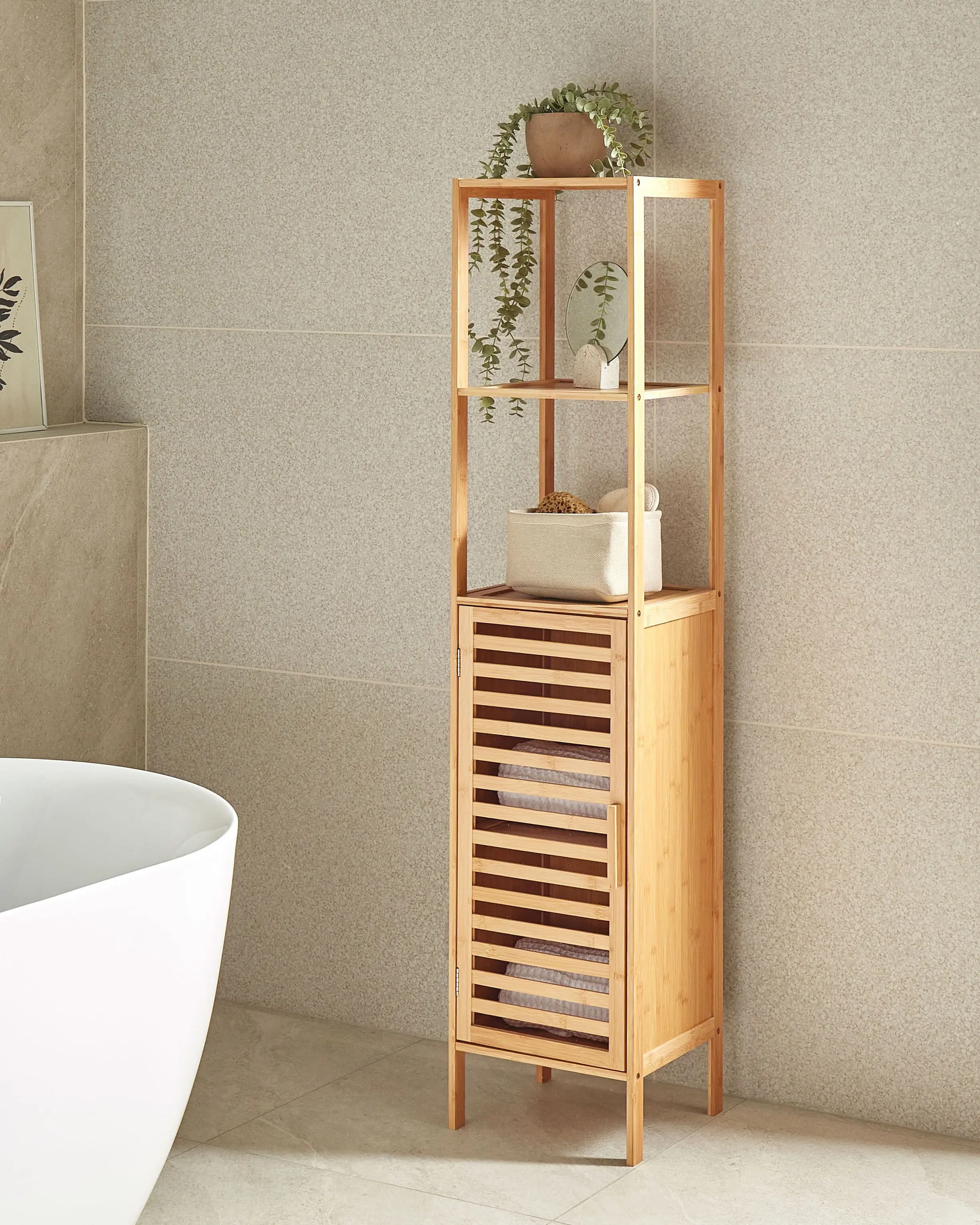 Bamboo shelf with drawers Made In Vietnam Eco-friendly material used for Home decoration shelf  Wholesale 6