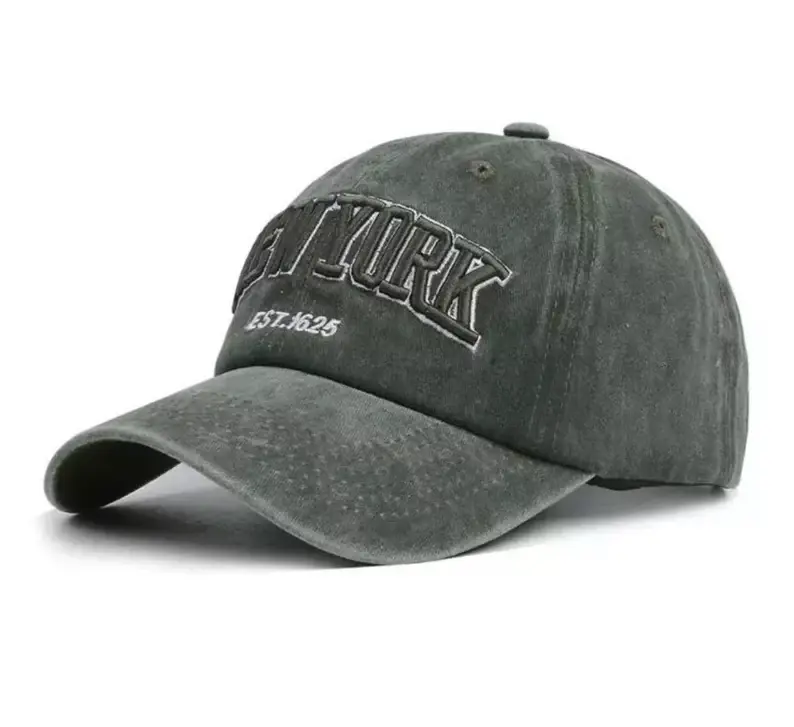 Baseball Cap Custom Logo Acid Wash NEW YORK Alphabet Embroidery Dad Hat Plain Gorras Sports Distressed Baseball Cap 1