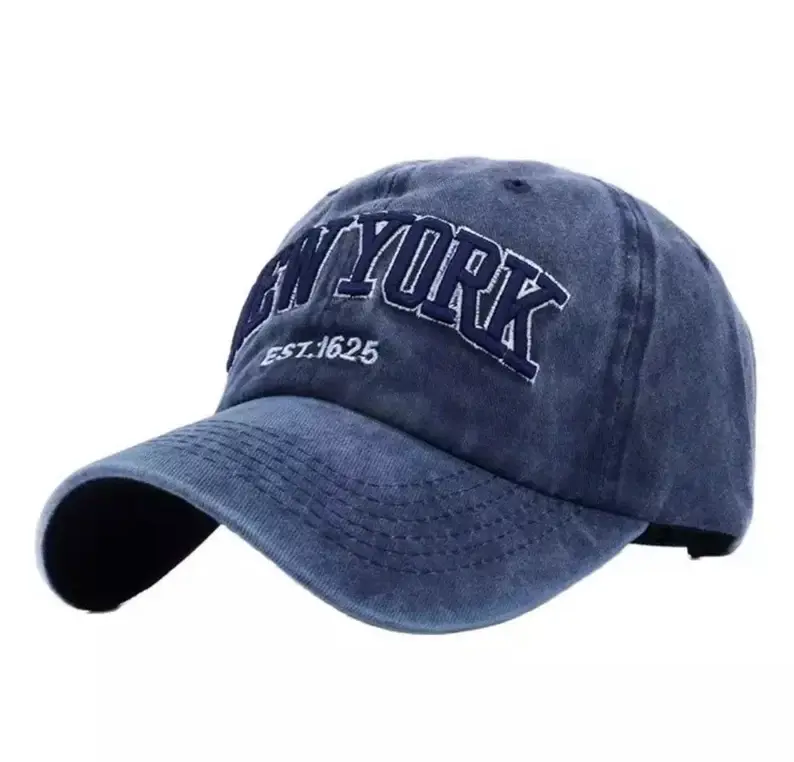 Baseball Cap Custom Logo Acid Wash NEW YORK Alphabet Embroidery Dad Hat Plain Gorras Sports Distressed Baseball Cap 4