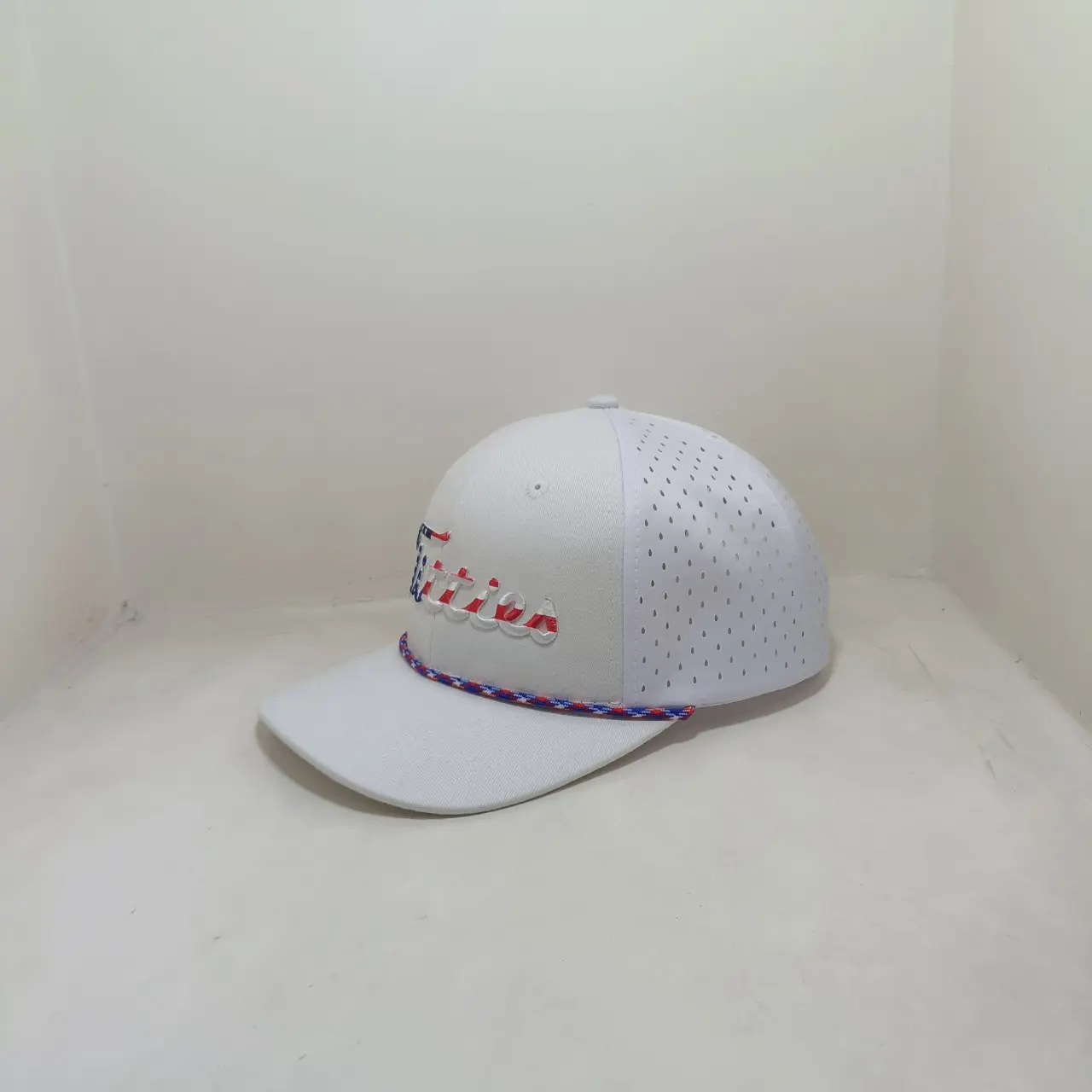 Baseball Caps Laser Cut Holes with Embroidery Logo and Printing Flag Logo Sport Hats Promotional Event Brand in Vietnam 3