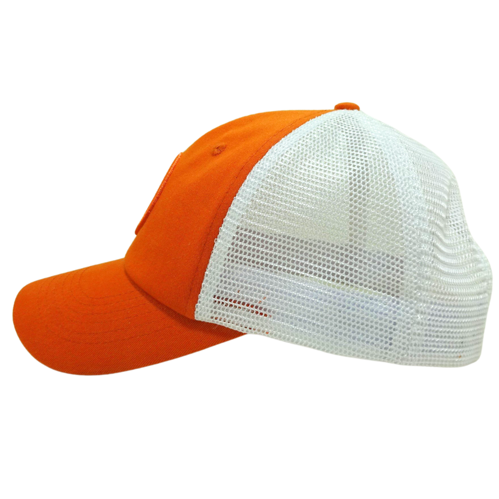 Baseball Trucker Hat 6 Panel Orange White Mesh Printing Logo Embroidery Bolder Single Breasted Buckle Wholesale High Quality OEM 4