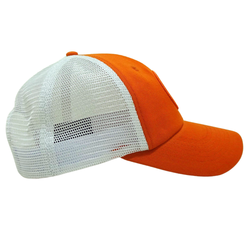 Baseball Trucker Hat 6 Panel Orange White Mesh Printing Logo Embroidery Bolder Single Breasted Buckle Wholesale High Quality OEM 5