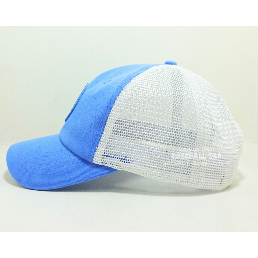 Baseball Trucker Hats 6 Panel Caps Embroidered Woven Patch Gorras Blue/White Curved Brim Label On Sweatband Adjustable Snapback 3