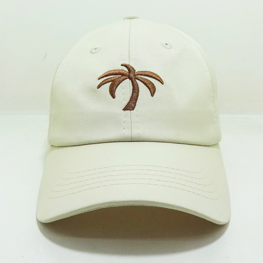 Beige Baseball Caps 6 Panel 2D Embroidered Logo Gorras Structured Hats Curved Brim Adjustable Mental Slide Buckle Sporty Unisex 1