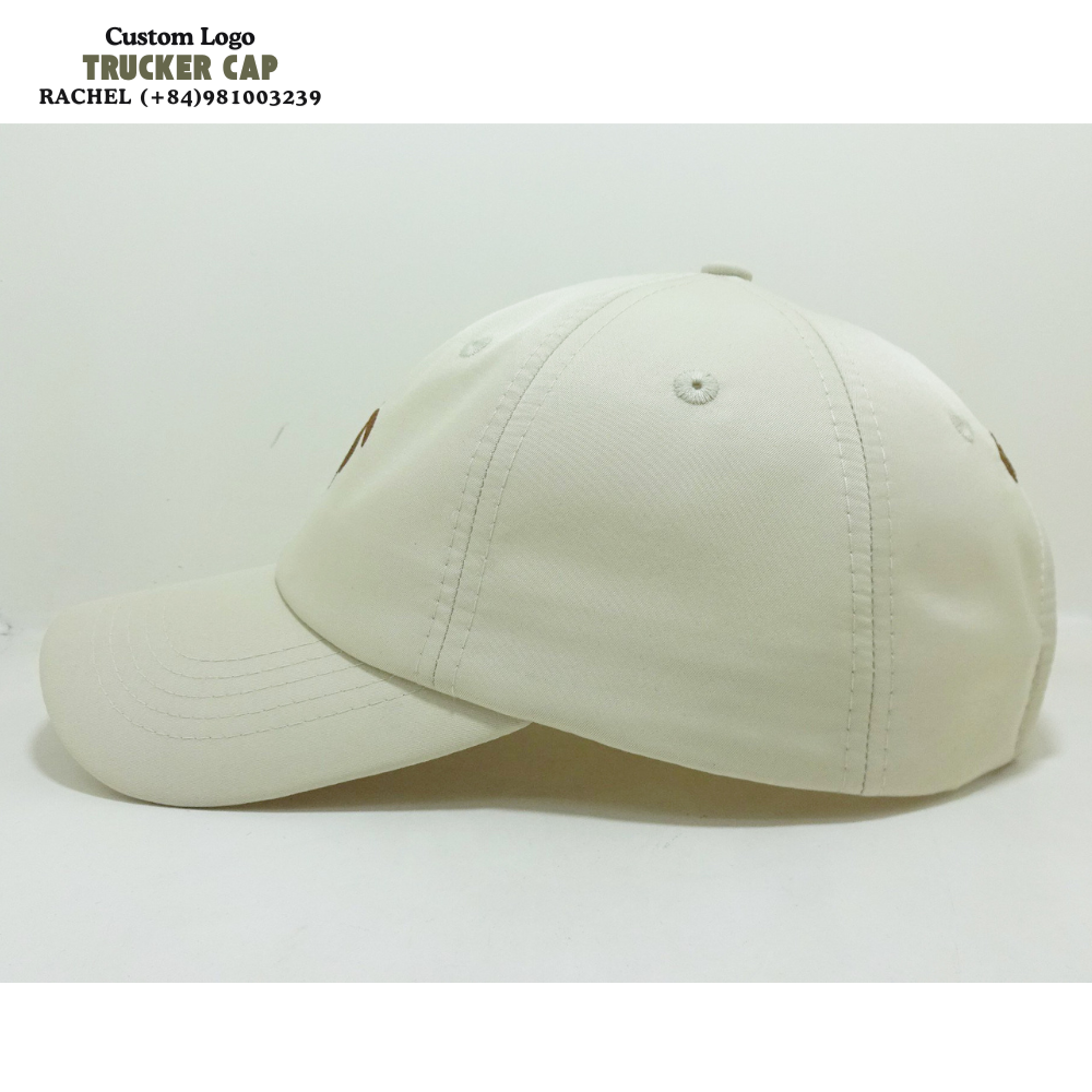 Beige Baseball Caps 6 Panel 2D Embroidered Logo Gorras Structured Hats Curved Brim Adjustable Mental Slide Buckle Sporty Unisex 3